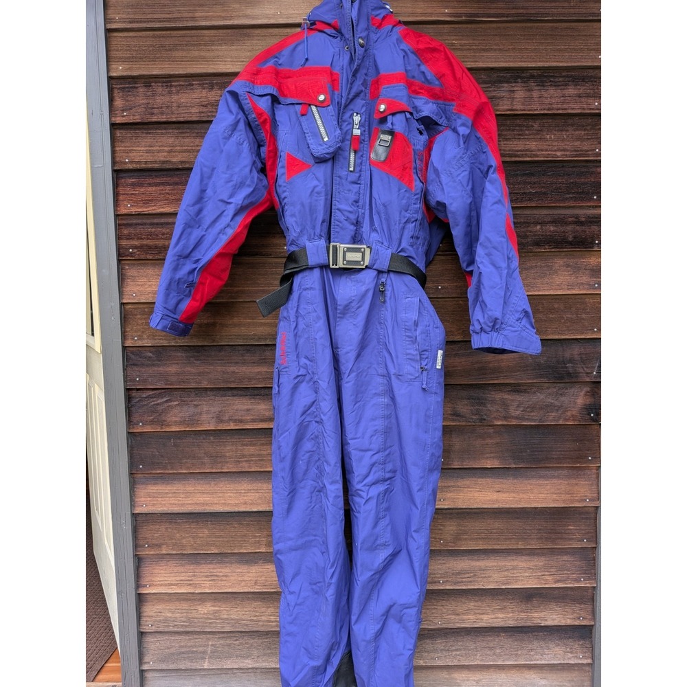 Vintage Schoffel Women's Sm XS One Piece Ski Suit Gore-Tex Neon 80s Amazing
